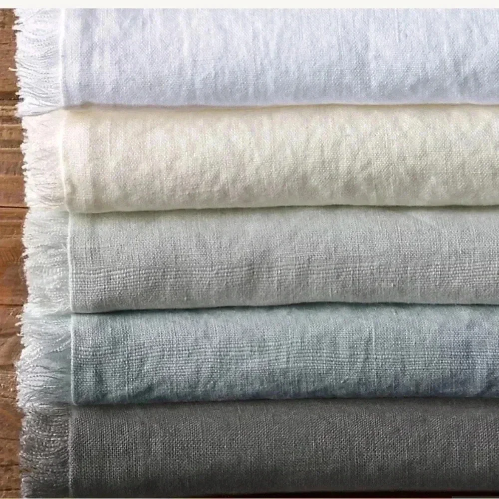 Restoration Hardware LINEN FRAYED EDGE Sham NWT -King & Queen Size- Dark Gray